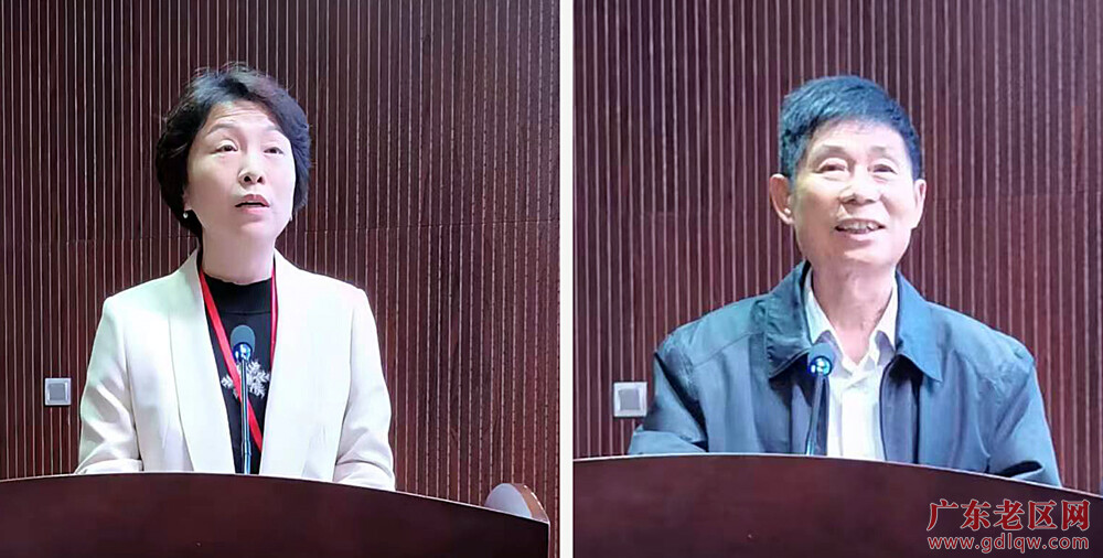 11-1惠州市老促会会长魏蔚(左)、湛江市老促会会长麦马佑(右)作大会发言.jpg