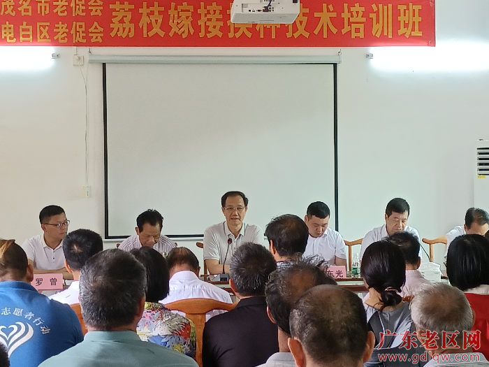 图为茂名市老促会在电白区林头镇赤岭老区科技兴果示范基地举办黑叶荔枝嫁接换种技术培训班.jpg