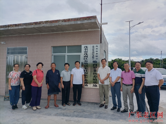 图为茂名市老促会领导深入茂南区金塘老区五联村调研脆肉罗非鱼养殖情况并合影a.jpg