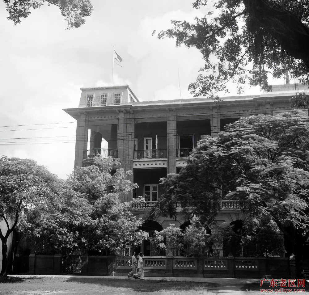 1945年北平军调部第八执行小组（东江纵队北撤谈判）旧址——广州沙面原苏联领事馆    资料图片-topaz-enhance-4x.bmp